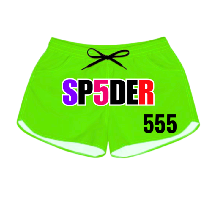 Sp5der 555 Green Logo Shorts