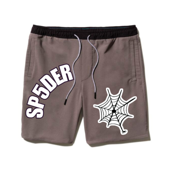 Sp5der Complex Hybrid Shorts in Charcoal