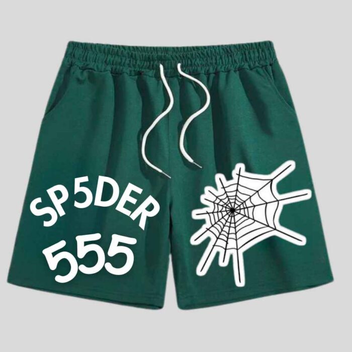 Sp5der Shorts Green Logo 555