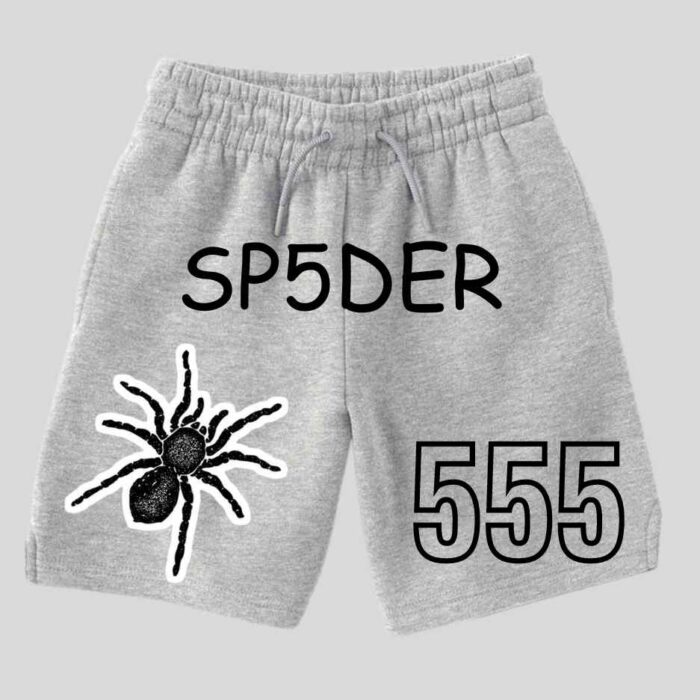 Sp5der Shorts Grey Logo 555