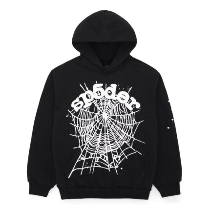 Sp5der Black Og Web Hoodie