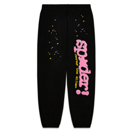 Sp5der Black PNk V2 Sweatpants