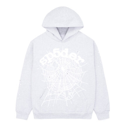 Sp5der Heather Grey Og Web Hoodie