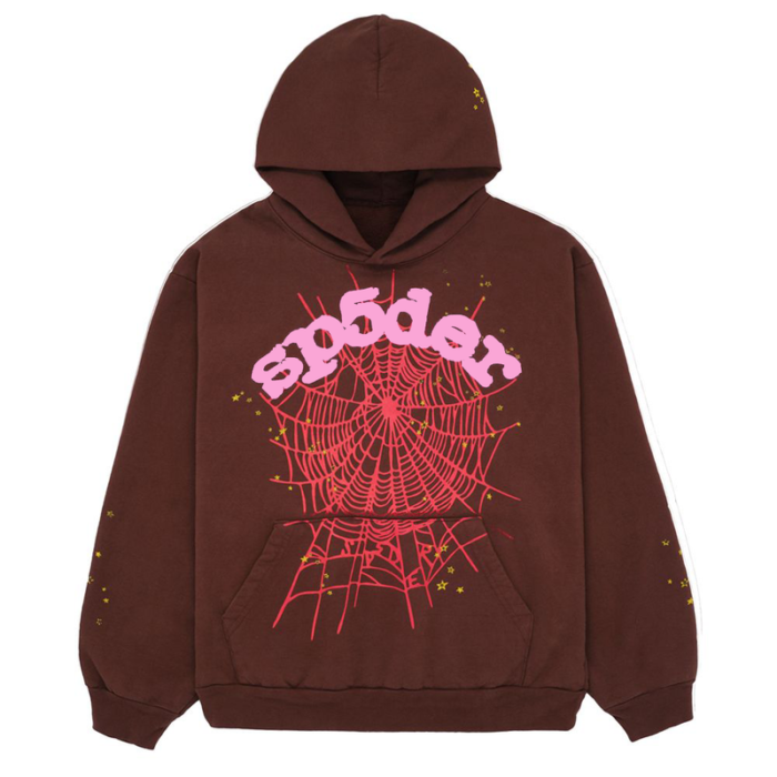 Sp5der Web Hoodie Brown